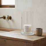 Clear glass hurricane ( 2 part )