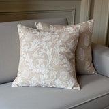 Block paisley light corn cushion