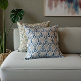Astral green/blue paisley cushion