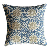 Bramble Bounce nat/blue cushion