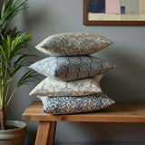 Bramble Bounce nat/blue cushion