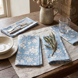 BLUE/GREY SET 4 NAPKINS