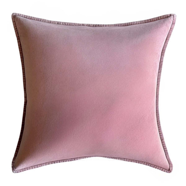 ROSE PINK STONEWASHED VELVET CUSHION MD