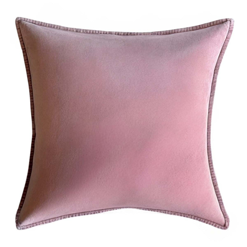ROSE PINK STONEWASHED VELVET CUSHION MD