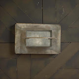 Small aged baki square lantern 15cm