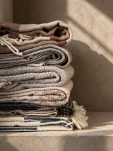100% wool beige throw