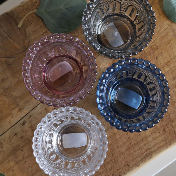 CLEAR PRESSED TEALIGHT HOLDER(W)