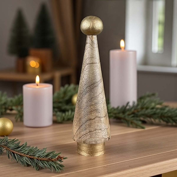 Nordic Xmas tree with gold top