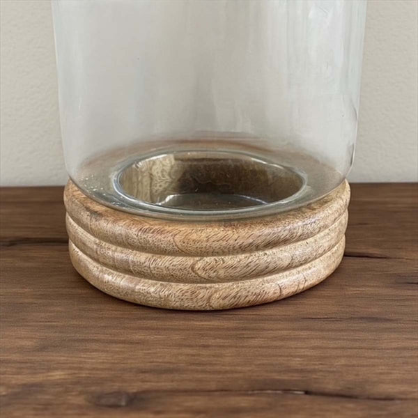 Wood & Glass Hurricane