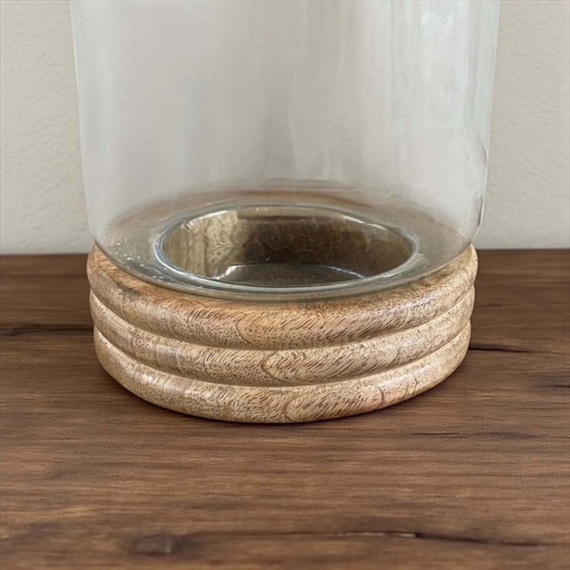 Wood & Glass Hurricane