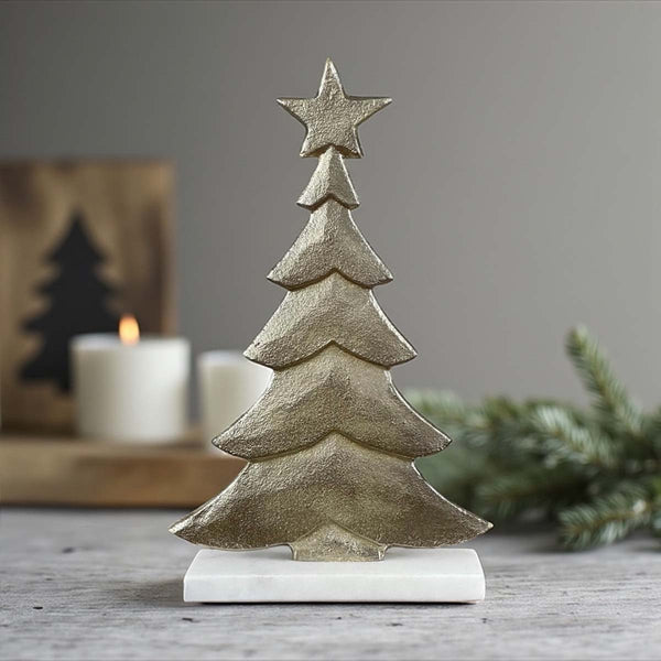 Gold tree on marble base