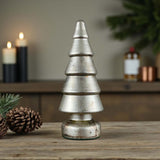 antique silver matt glass tree