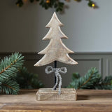wooden Xmas tree on stand