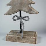 wooden Xmas tree on stand