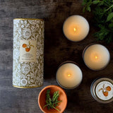 green 3 x citronella candle canister