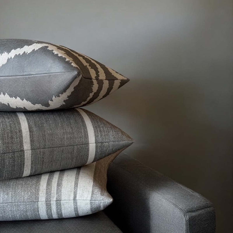 Rustic Stripe, sage cushion