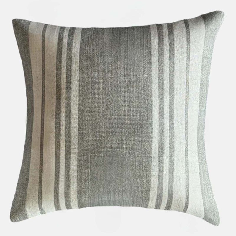 Fluff Stripe, sage cushion