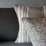 Fluff Stripe, sage cushion