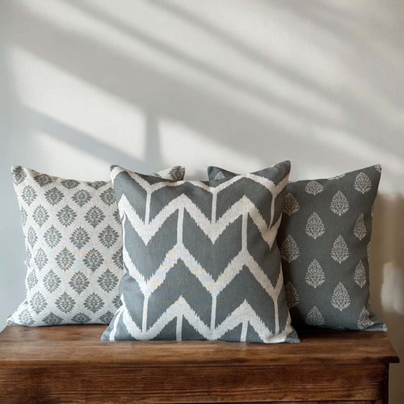 Ziggy grey/green cushion