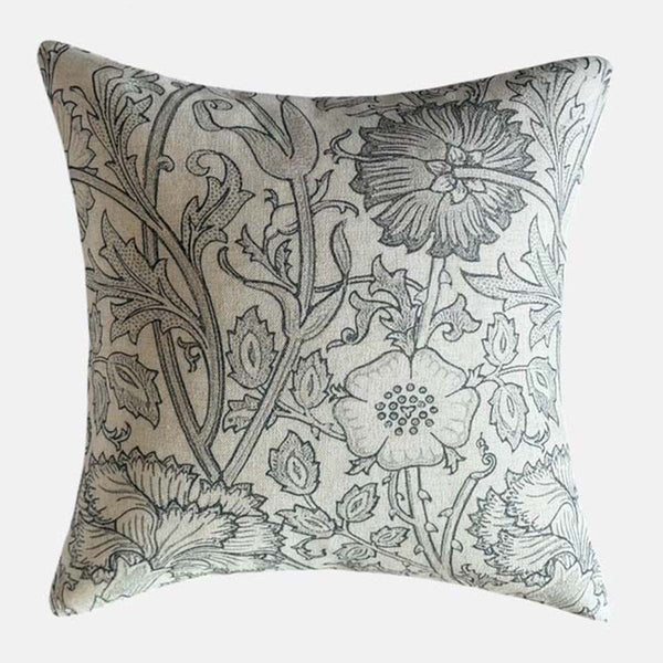 Carnation Garden grey /green cushion