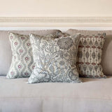 Carnation Garden grey /green cushion