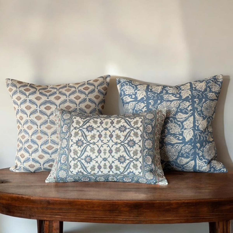 Ceramic Still Life azure cushion