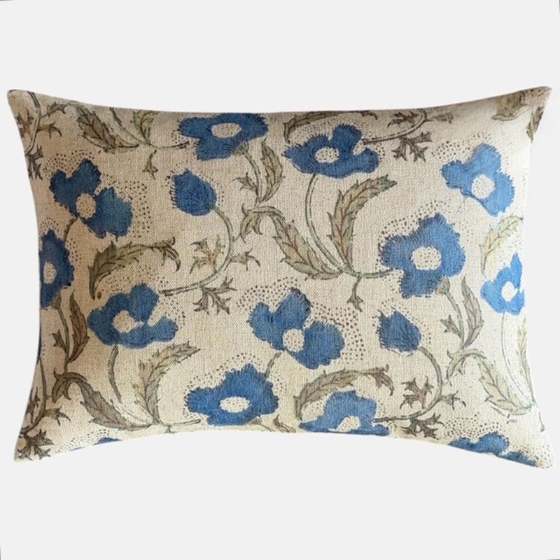 Blue Poppies cushion