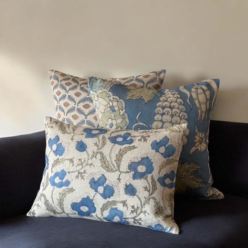 Blue Poppies cushion