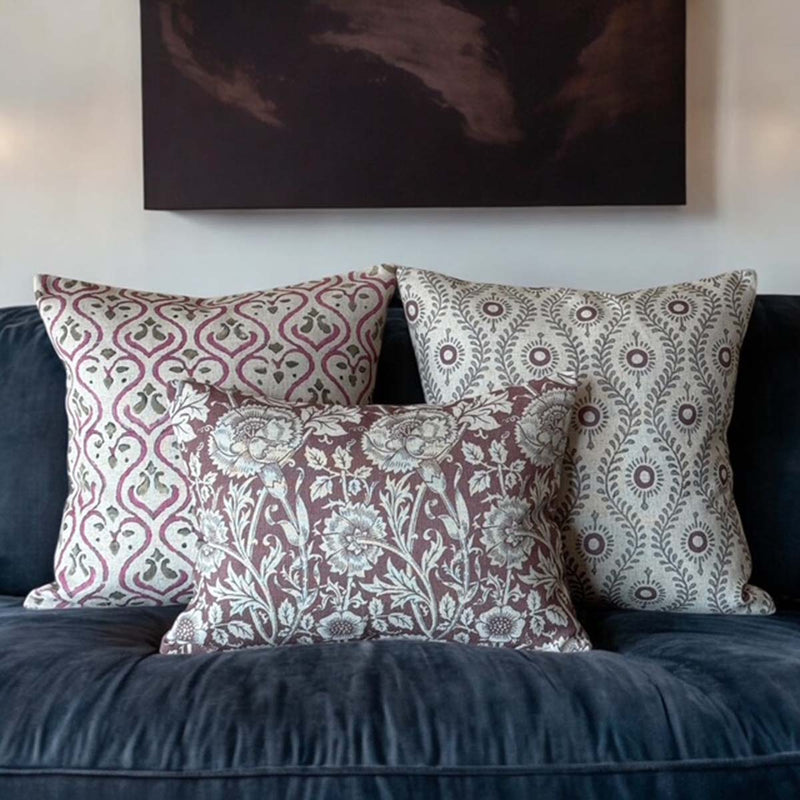 Morristown aubergine cushion