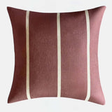 Rustic Stripe aubergine cushion
