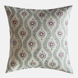 Tumble Twine sage & red cushion