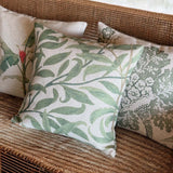 Intertwined, green cushion