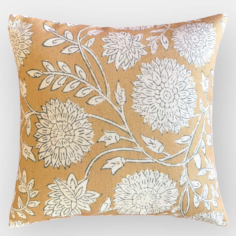 Bletchly, ocre cushion