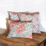 Acrimini, hot pink & green  cushion