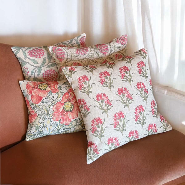 Coronation pink & green  cushion