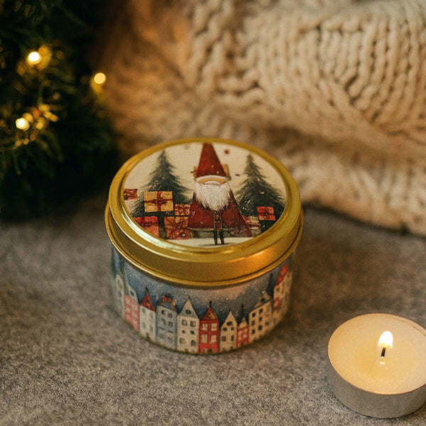 nordic santa xmas scented tin candle