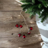 shiny red bunch of baubles - set of 2