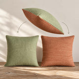 100% wool rust/olive cushion 50x50cm