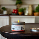 lrg silver citronella tin candle