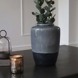 28 cm smoke grey 2 tone vase