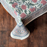 blue peach multi tablecloth