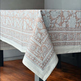 soft pink tablecloth