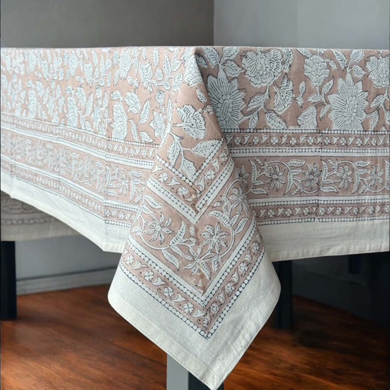 soft pink tablecloth