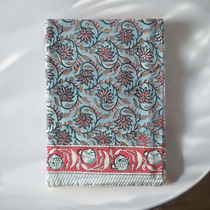 blue /red border tablecloth