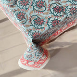 blue /red border tablecloth