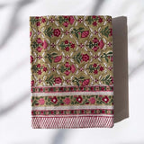 olive green tablecloth