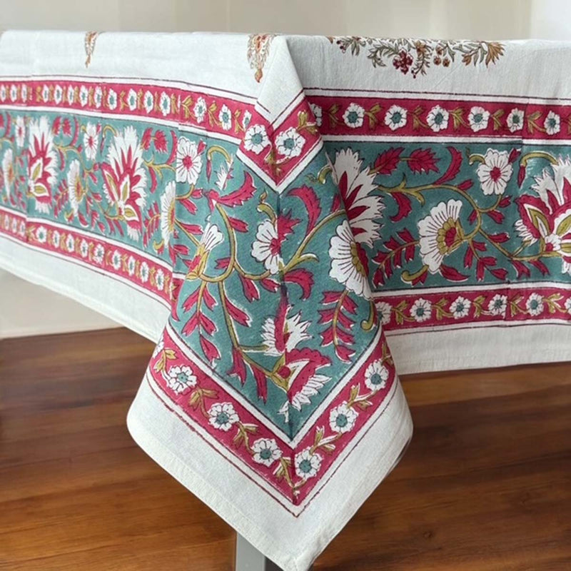 multi motif tablecloth