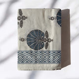 soft blue motif tablecloth