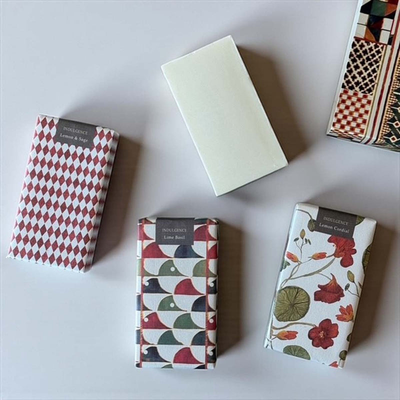 Set of 3 funky soaps  - lime basil