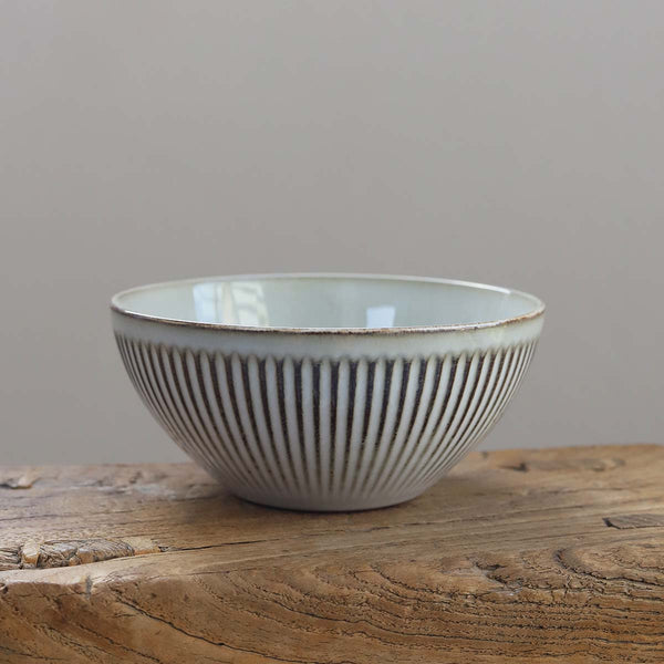 LARGE STRIPY BOWL - OLIVE (W)
